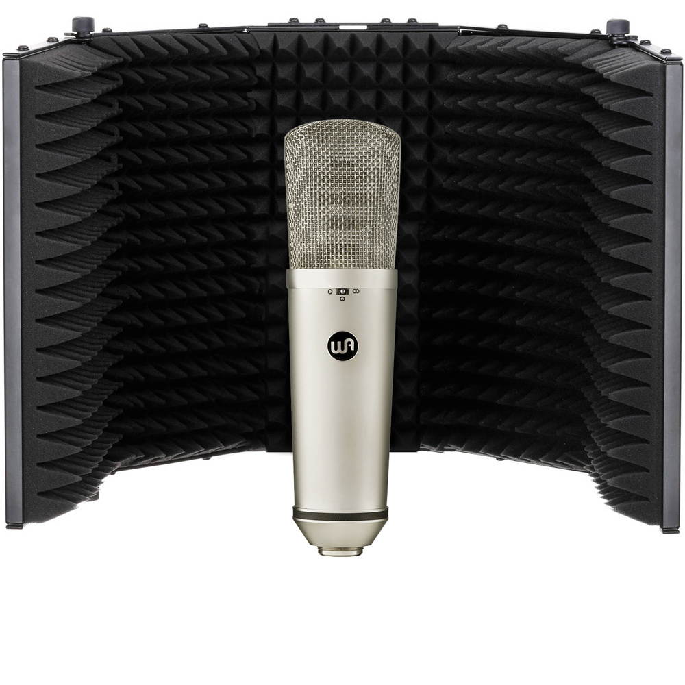 Warm Audio WA-87 R2 Multi-Pattern Condenser Microphone (Nickle) Bundle with Metal Reflection Filter and Filter Tripod Mic Stand