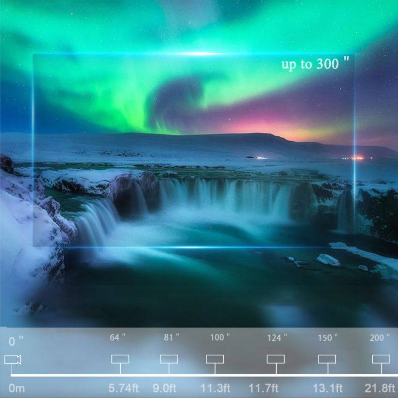 1080P WIFI Projector, 5000 Lumens Android Projector with Bluetooth, Smart Home Theatre Projector 4K Supported, with 300&rdquo; Display, HDMI, VGA, USB for Home Office Outdoor School Camping