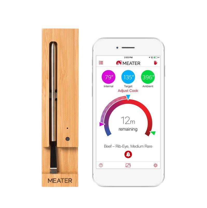 MEATER Bluetooth Smart Wireless Meat Thermometer with Internal and Ambient Sensors for Consistent Results - Amazon Alexa compatible
