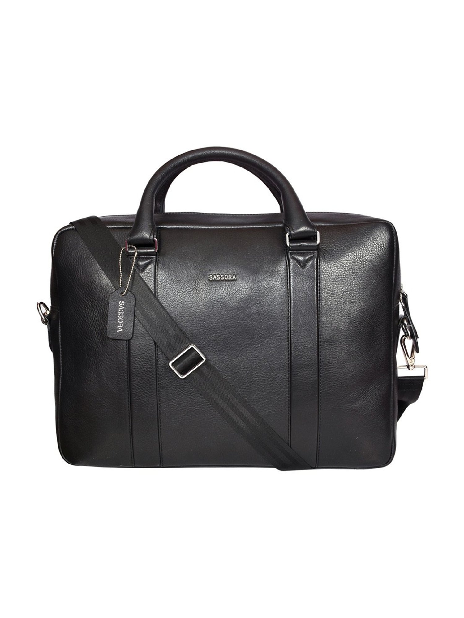 Priority Black Synthetic Large Messenger Bag