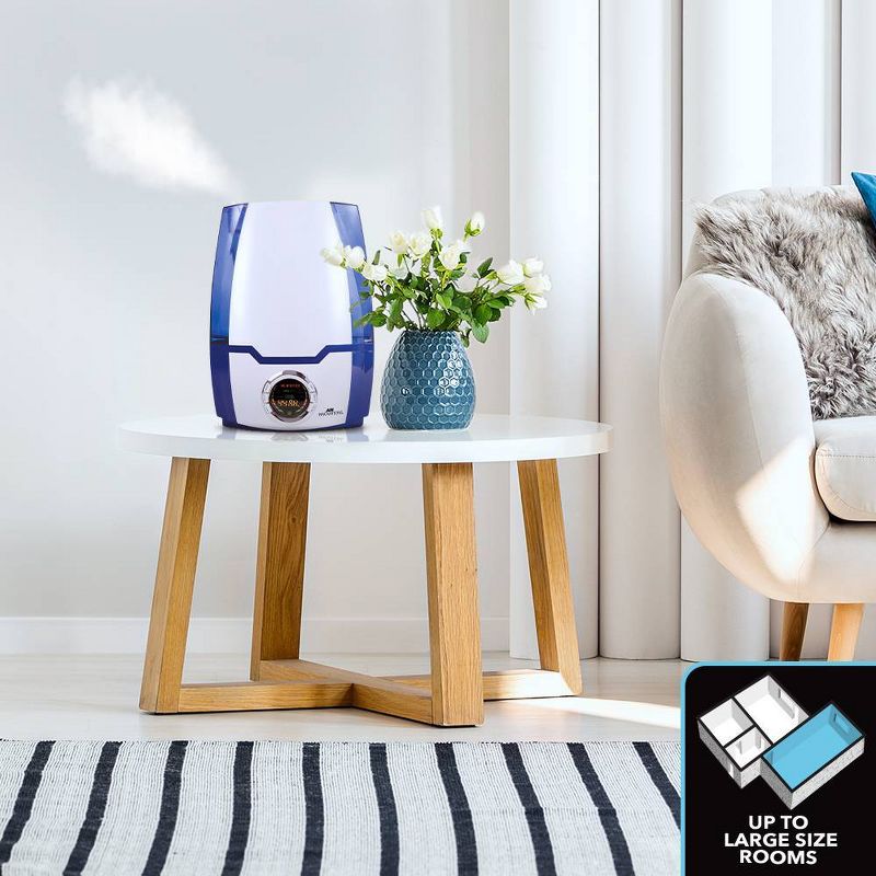 Air Innovations 1.37 Gal Ultrasonic Cool Mist Humidifier with Aroma Tray Blue