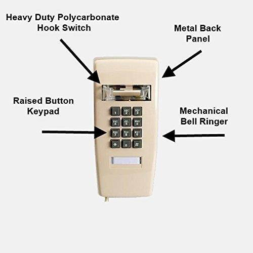 Industrial Wall Phone with Dialpad & Wallplate - RED by HQTelecom