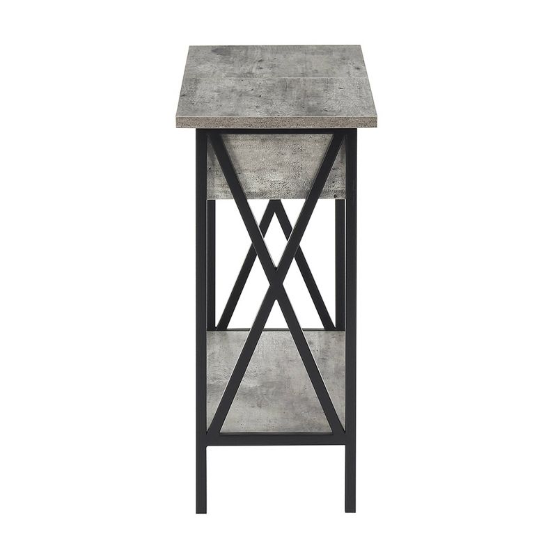 Tucson Flip Top End Table with Charging Station Faux Birch - Breighton Home
