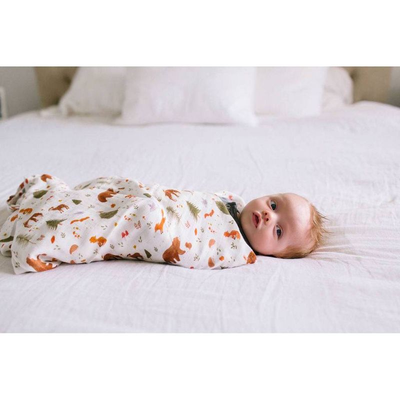 Loulou Lollipop Muslin Swaddle Blanket - Forest Friends