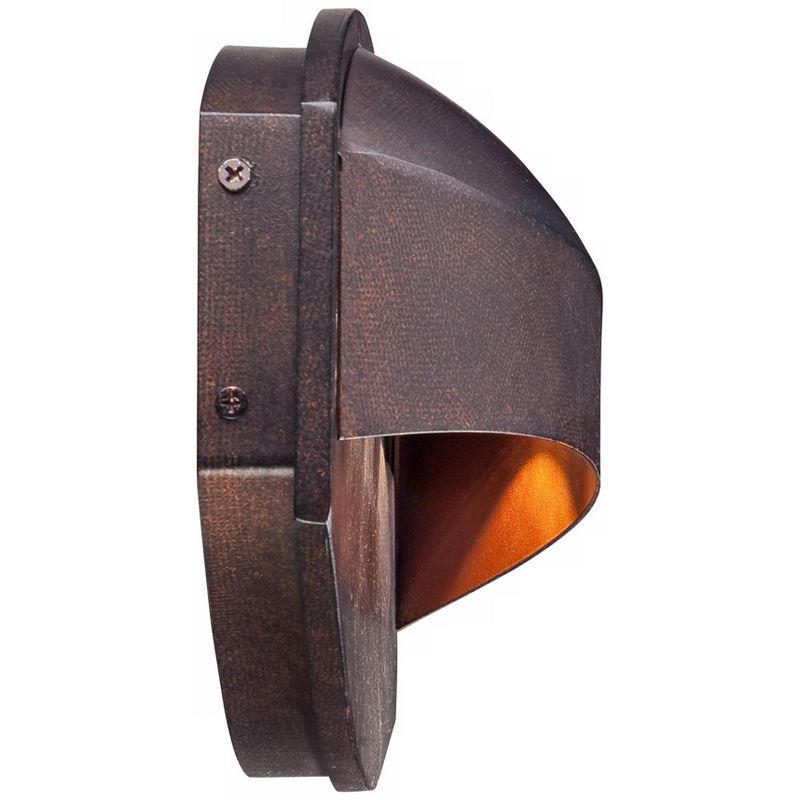 Possini Euro Design Modern Outdoor Wall Light Fixture LED Bronze 11" Wide Eyebrow Dark Sky for Exterior House Porch Patio Deck