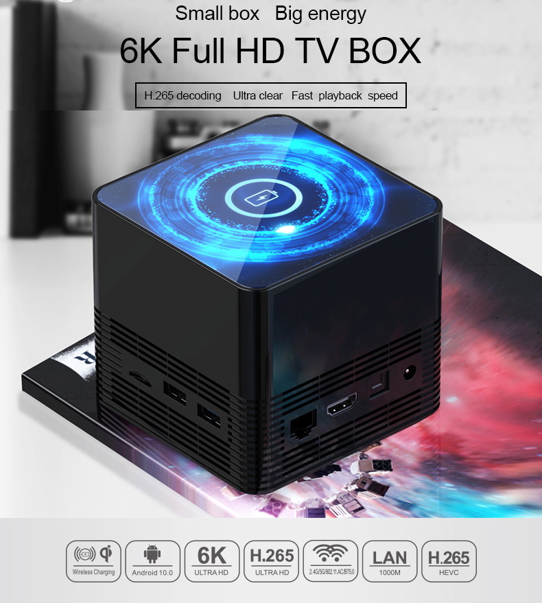 H96 Max+ 4K Ultra HD Full HD Media Player Smart TV BOX with Remote Controller, Android 9.0, RK3328