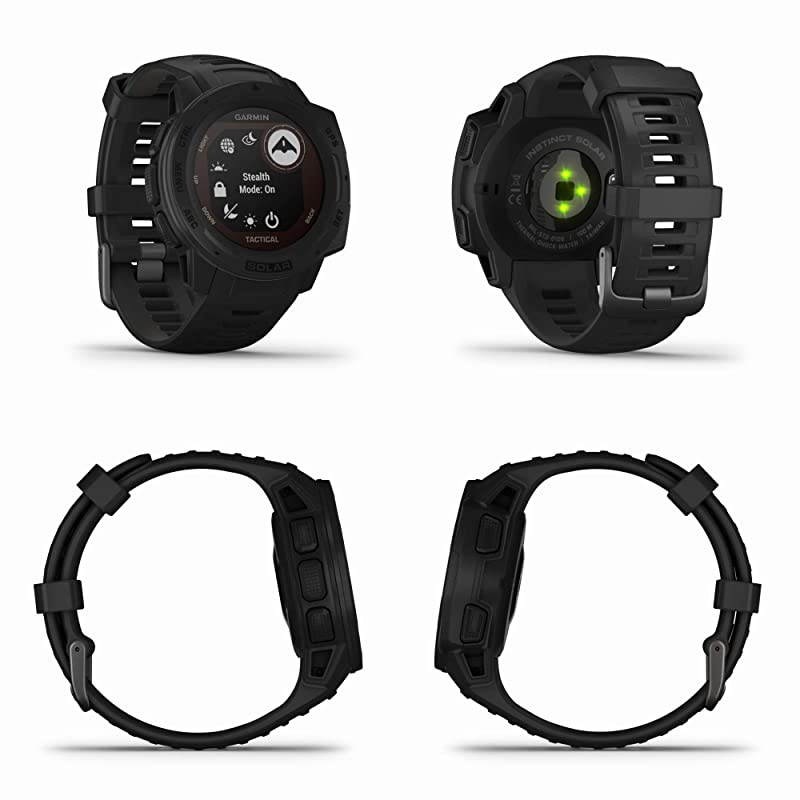 Garmin Instinct Solar Sportsman Camo Edition Premium GPS Smartwatch with Included  Power Bank Bundle (Graphite Camo)