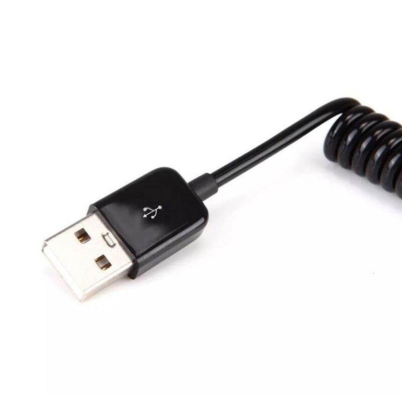 1M 3Ft Spiral Coiled USB A Male to 3.5mm 4 Pole Plug Premium Extension Cable 1M