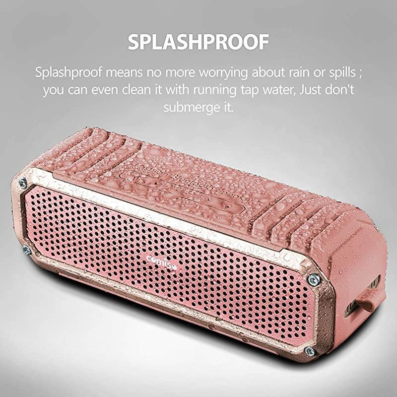Bluetooth Speakers with Lights Loud Dual Driver Wireless Bluetooth Speaker with HD Audio and Enhanced Bass Wireless Stereo Built in Mic Aux Input LongLasting Battery Life Pink Pink