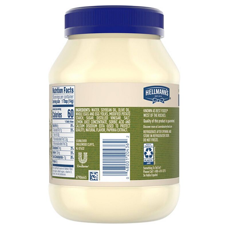Hellmann's Mayonnaise Dressing with Olive Oil 30oz
