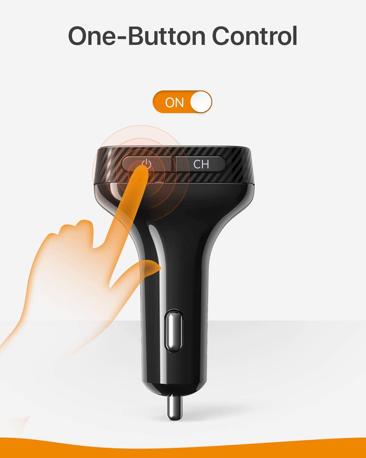 Anker Bluetooth Car Adapter and Car Charger, Power IQ 3.0 Type C PD, Bluetooth FM Transmitter for Car, Wireless Calling with Bluetooth 5.0, Noise Cancellation -T2