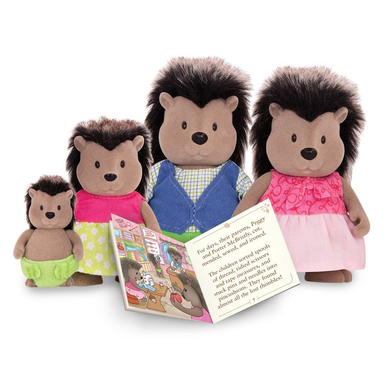 Li'l Woodzeez Miniature Animal Figurine Set - McBristly Porcupine Family