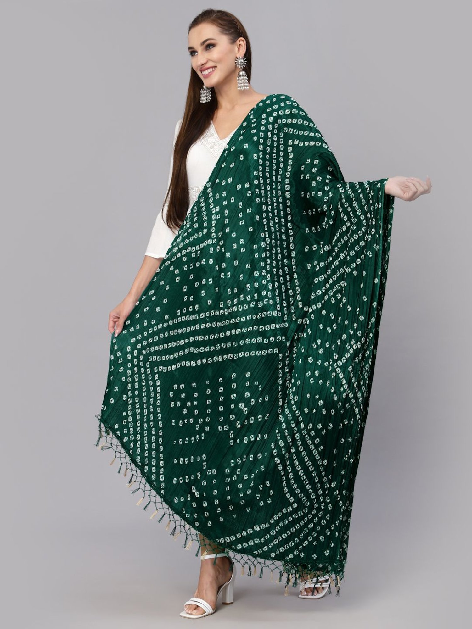 Stylum Green Printed Dupatta