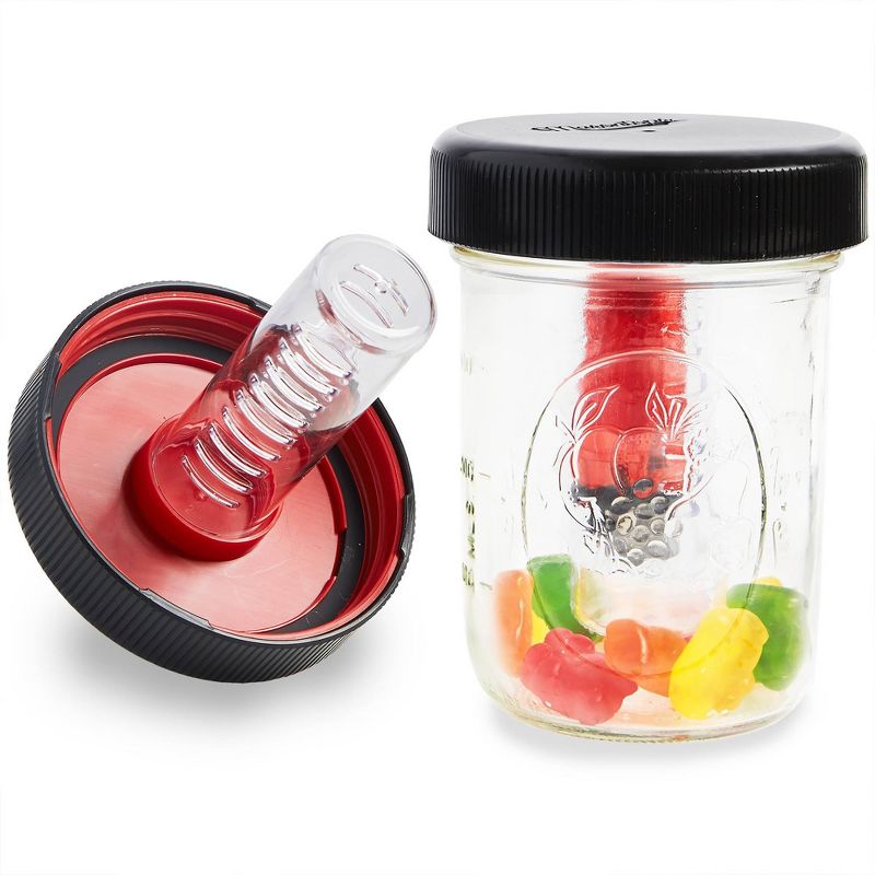 Masontops 2pk Jar Safe Child-Resistant Mason Jar Lids Wide Black