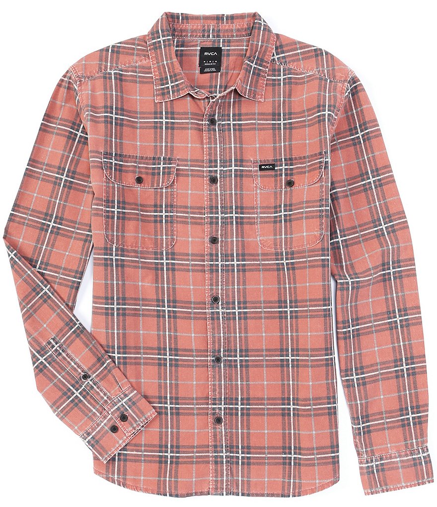 RVCA Panhandle Plaid Long-Sleeve Flannel Shirt