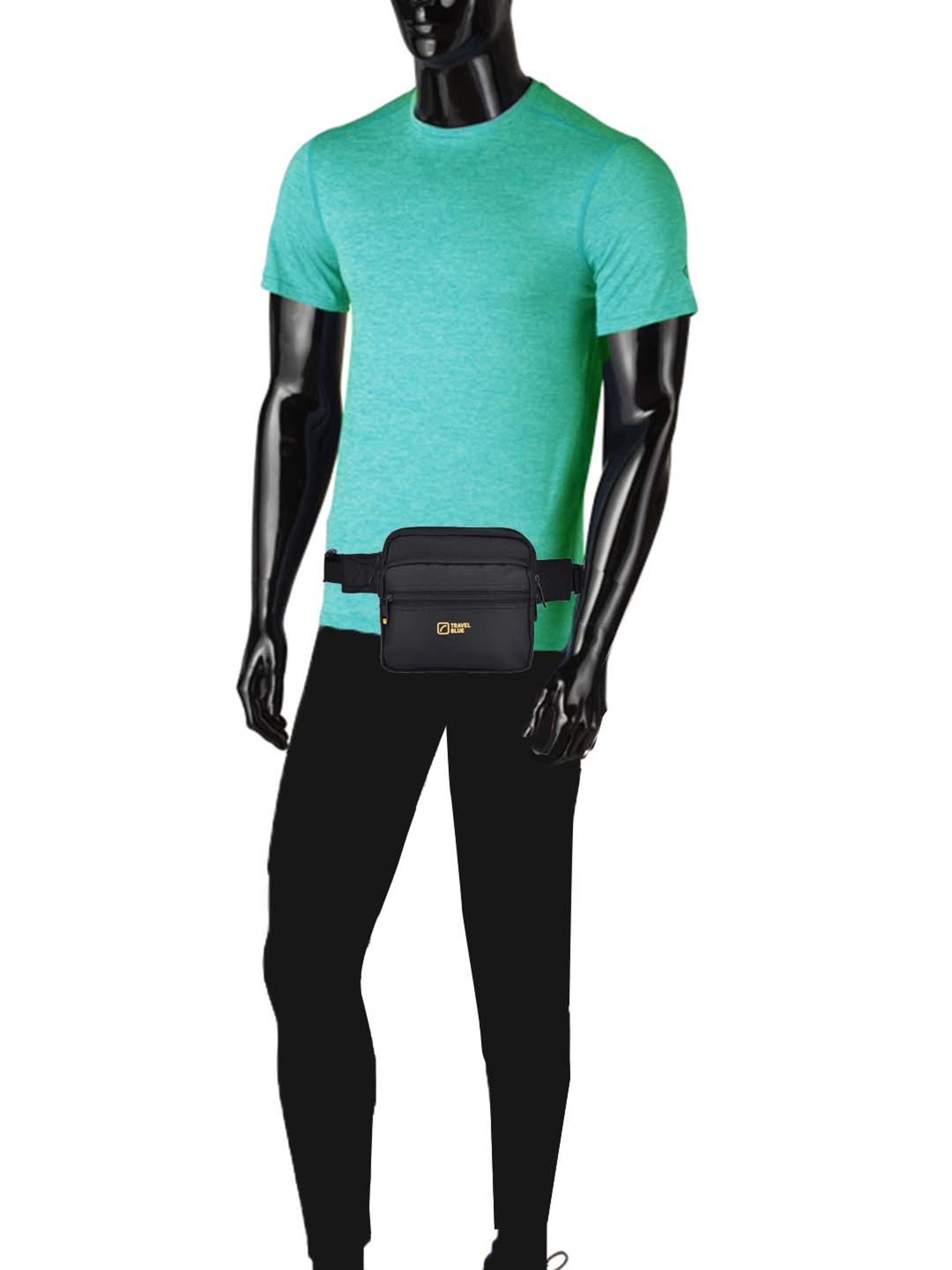 Travel Blue Black Solid Waist Pouch