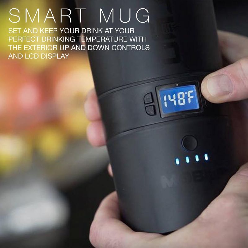 Cauldryn Fyre Mobile 2.0 Smart Mug with 20 Hour Battery, Heated Travel Mug with Bluetooth App Control, 16 Ounce