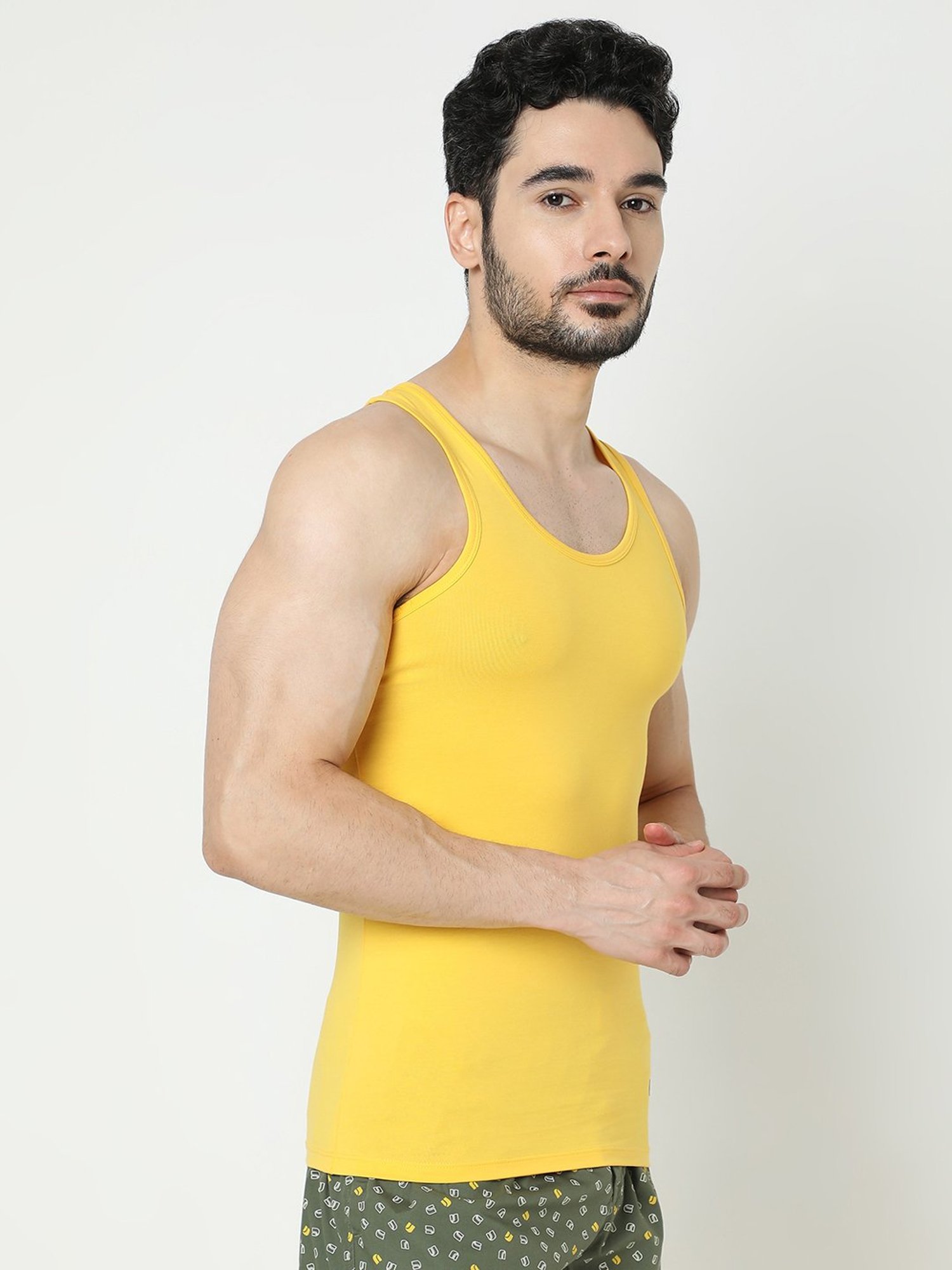 UnderJeans by Spykar Yellow Vest