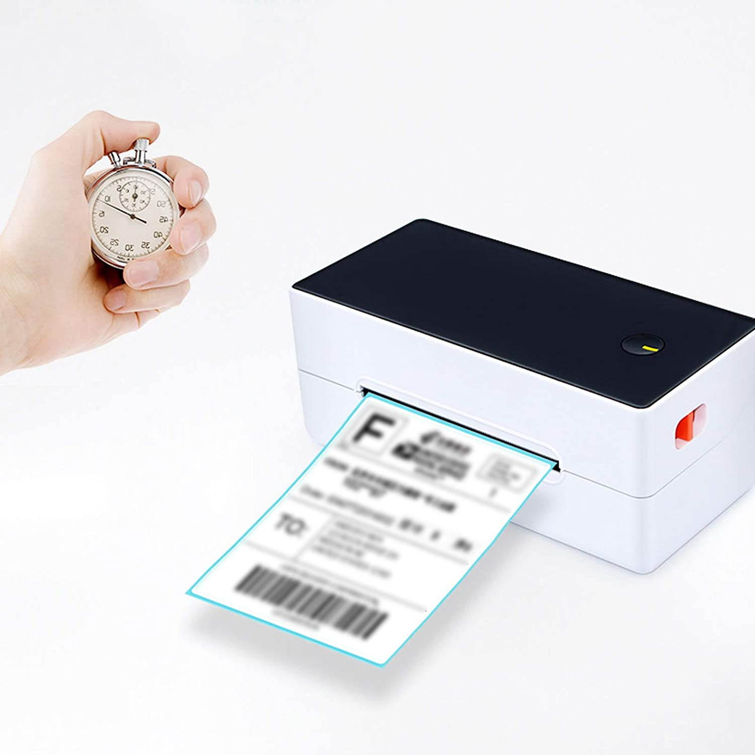 LOYALHEARTDY Electronic Side Single Label Printer Commercial Grade Thermal 4000 Sheets/Hour High Speed Inkless Label Printer Desktop Transport Label Printer