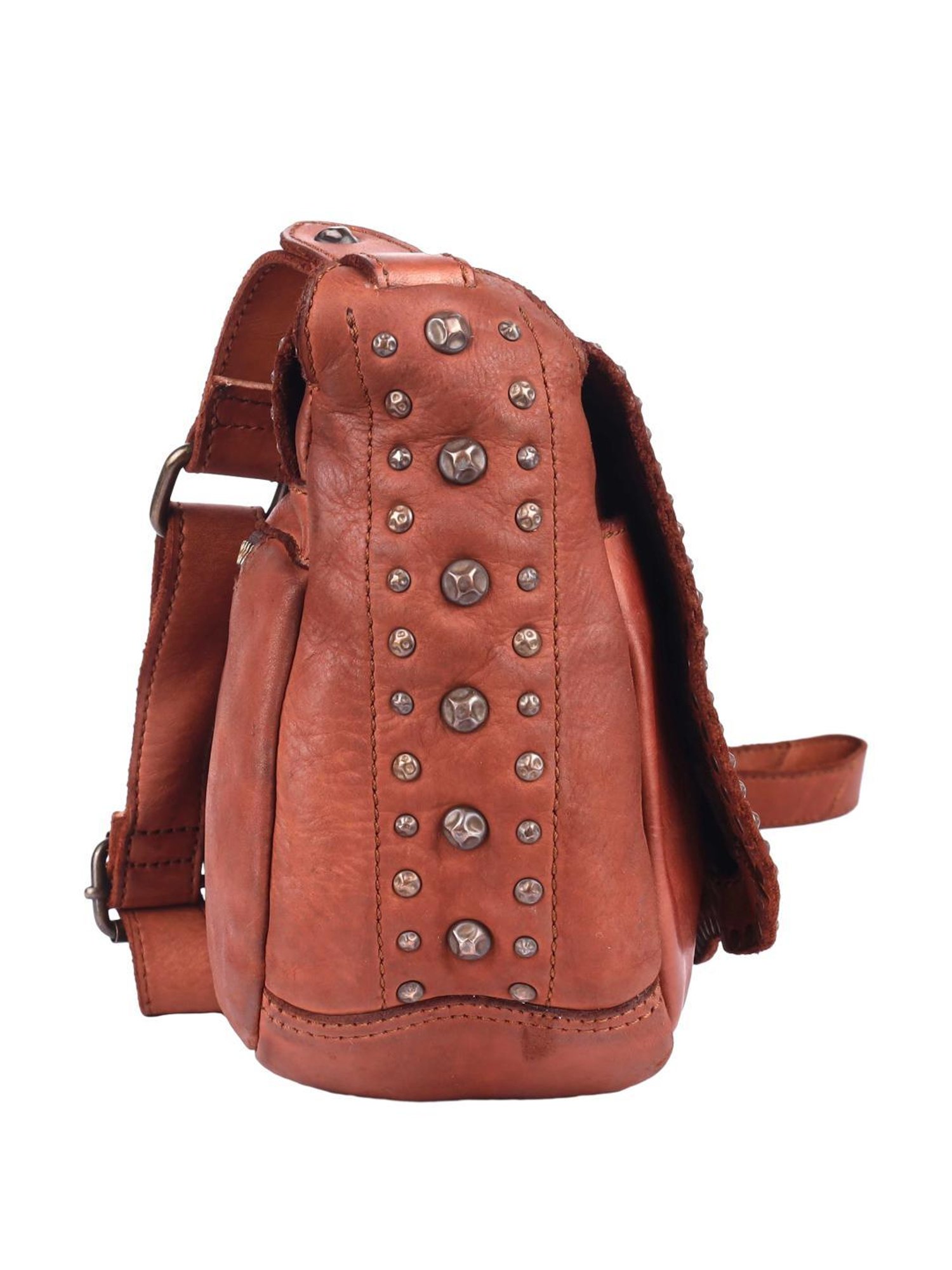 KOMPANERO Alaska Cognac Embellished Medium Sling Handbag