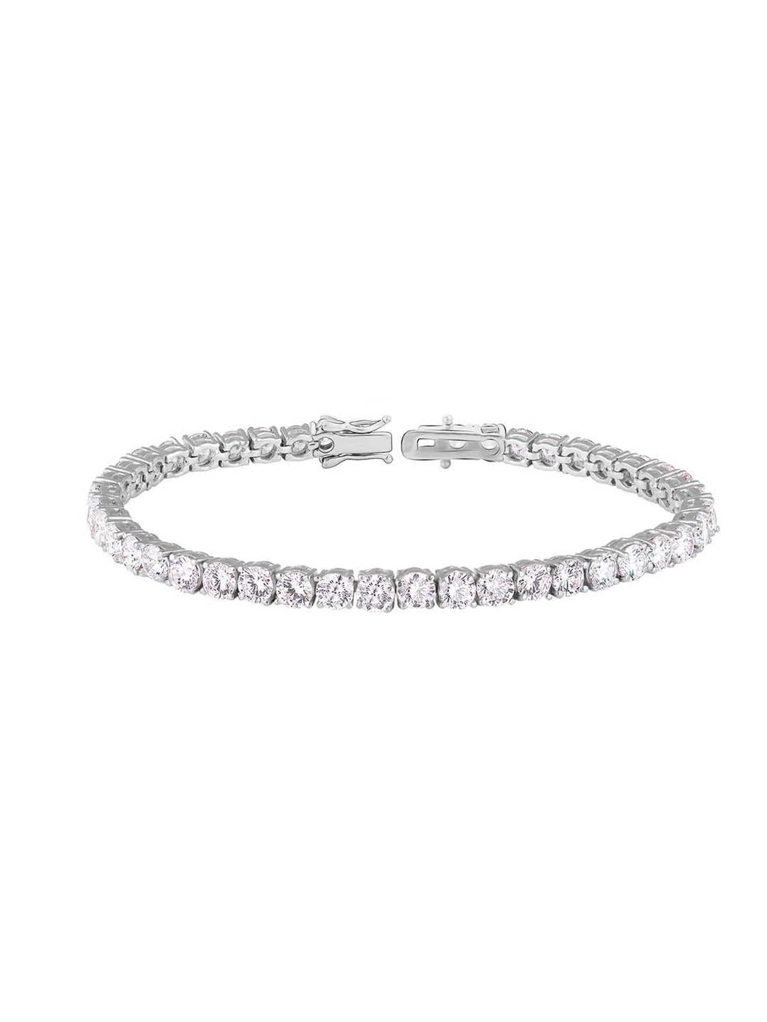 GIVA 92.5 Sterling Silver Sparkly Elegant Bracelet for Women