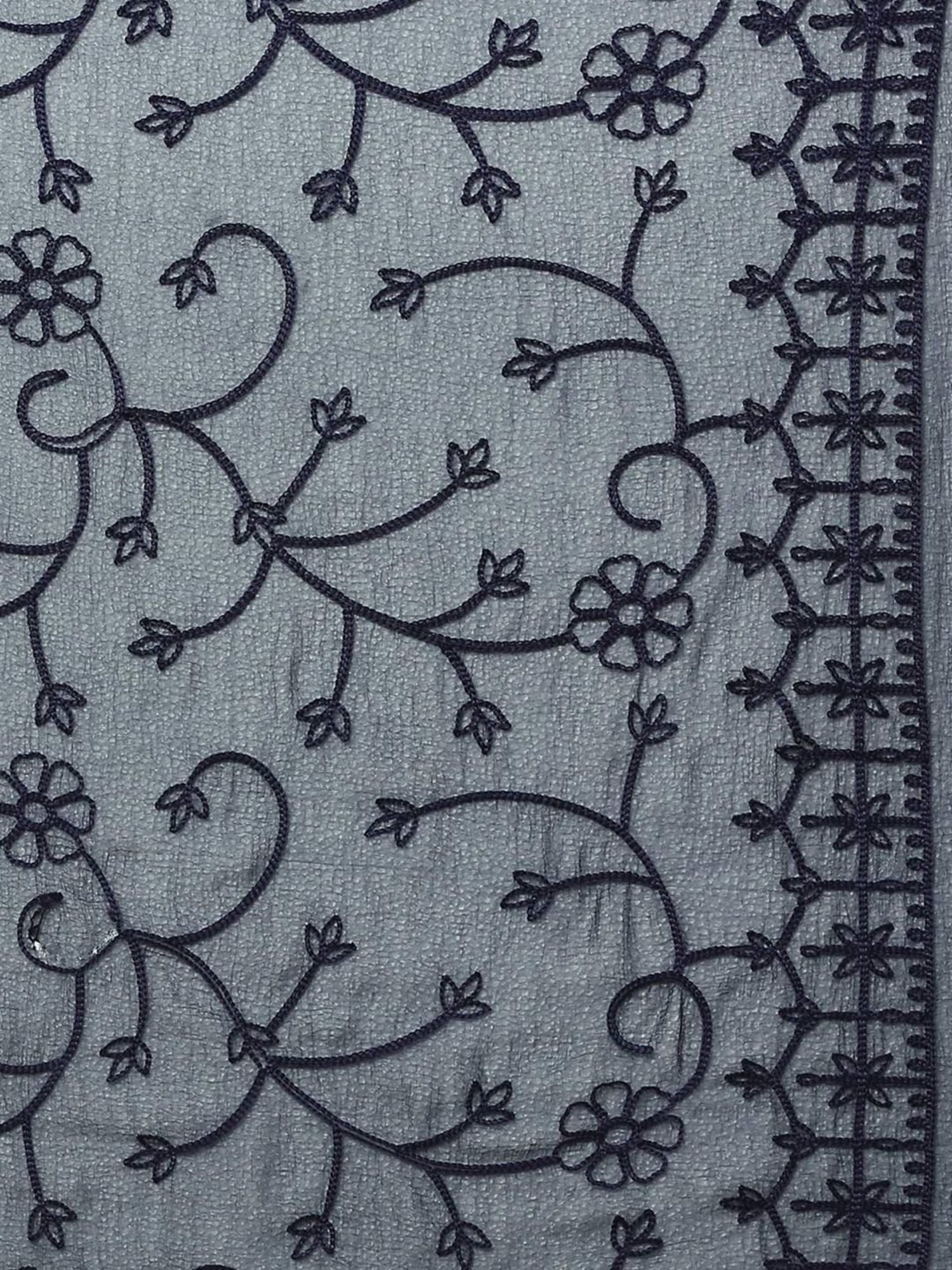 Soch Navy Embroidered Dupatta