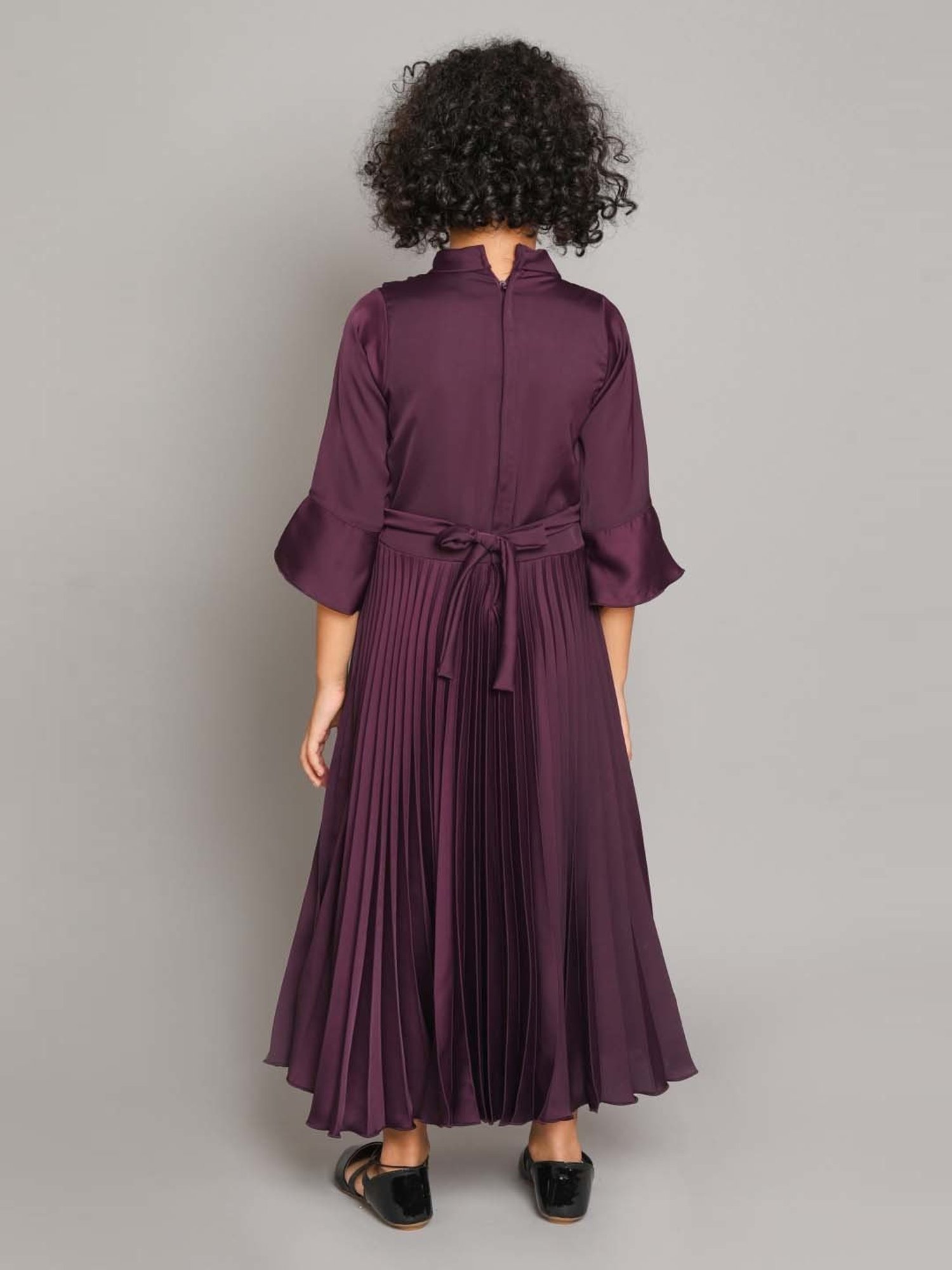 The Magic Wand Kids Purple Embellished Gown