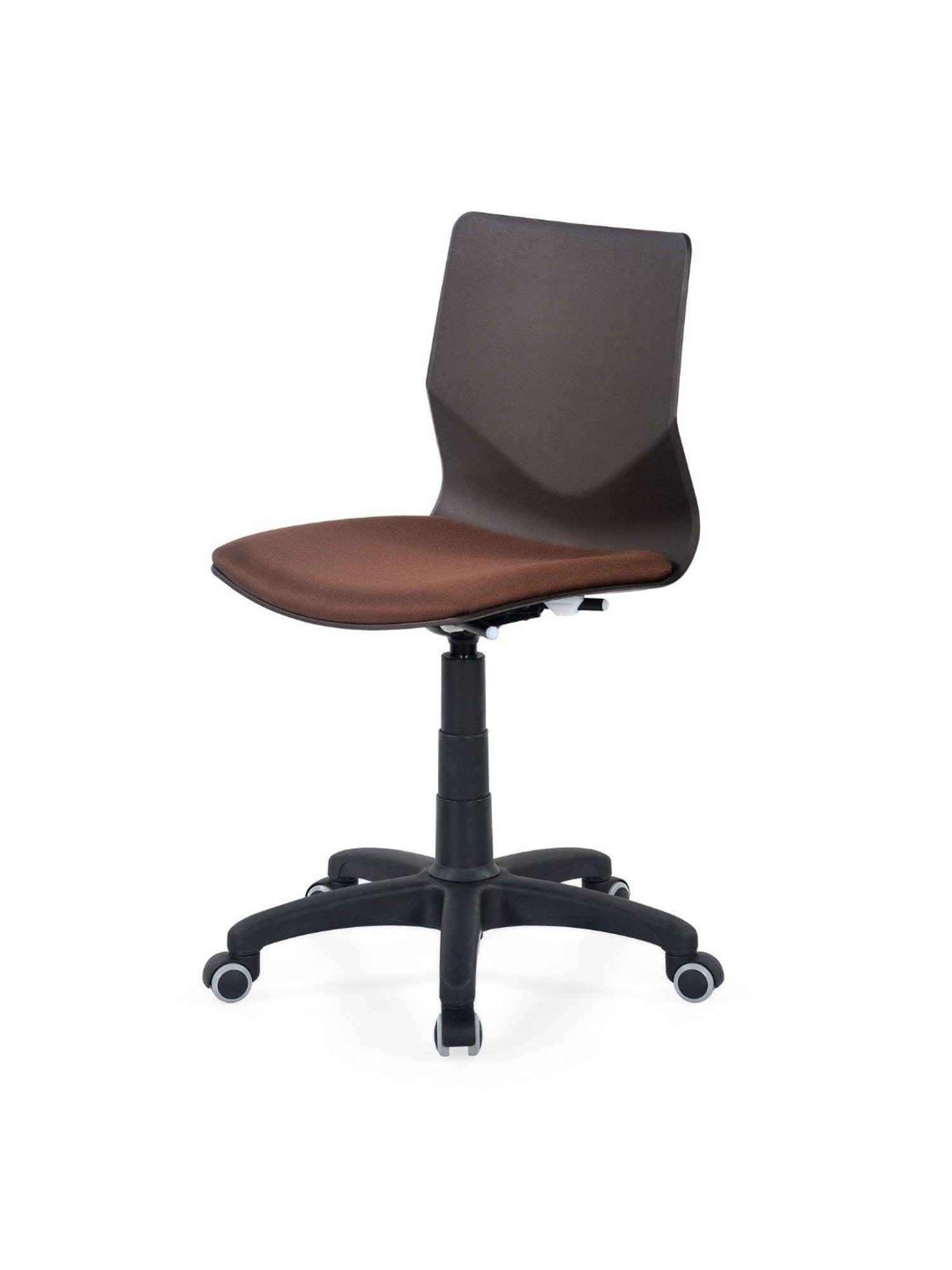 Nilkamal Zing Brown Fabric Office Chair with Height Adjustable & Swivel without Arm