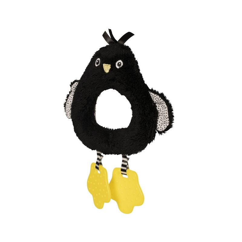 Manhattan Toy Wimmer-Ferguson Penguin Circle Rattle with Textured Teethers Baby Toy