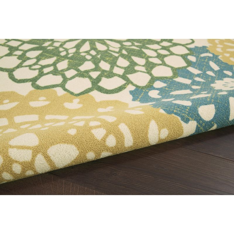 7'9"x10'10" Rectangle Indoor and Outdoor Area Rug Beige - Waverly