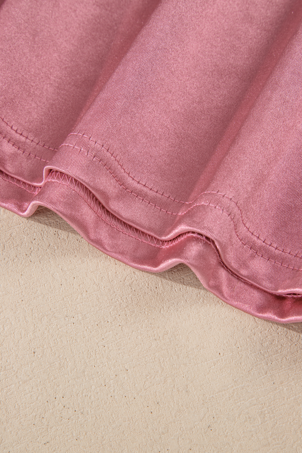 Pink Solid Chest Pocket Loose Fit T Shirt