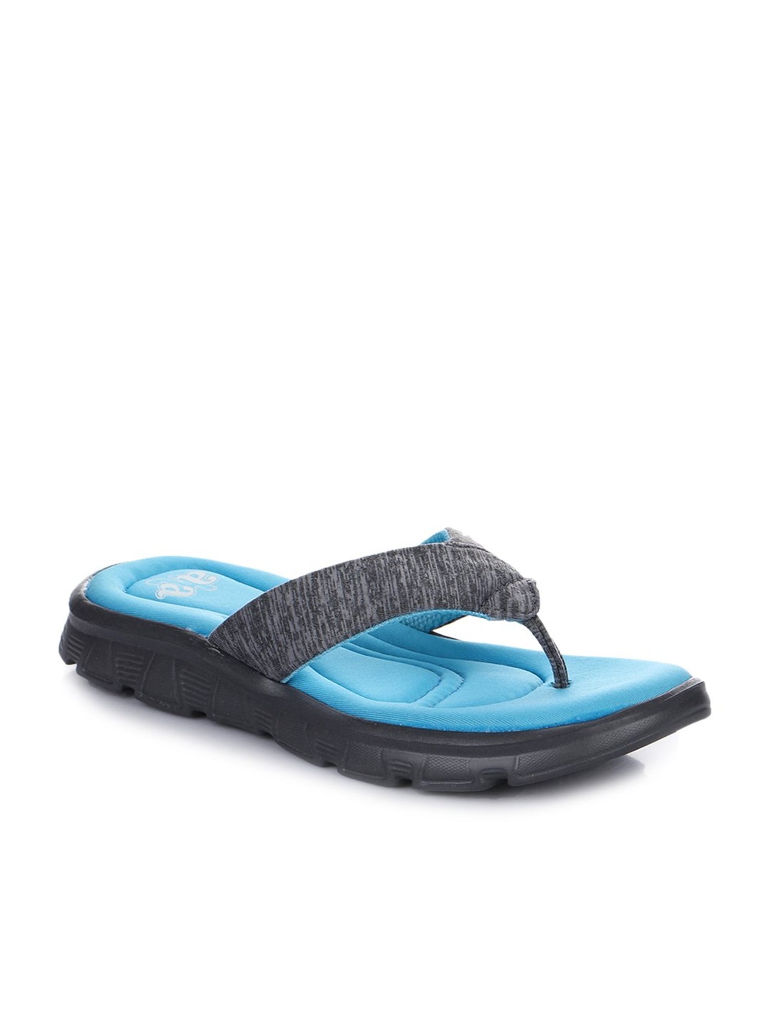 Aha by Liberty Women's Dark Grey & Sky Blue Flip Flops