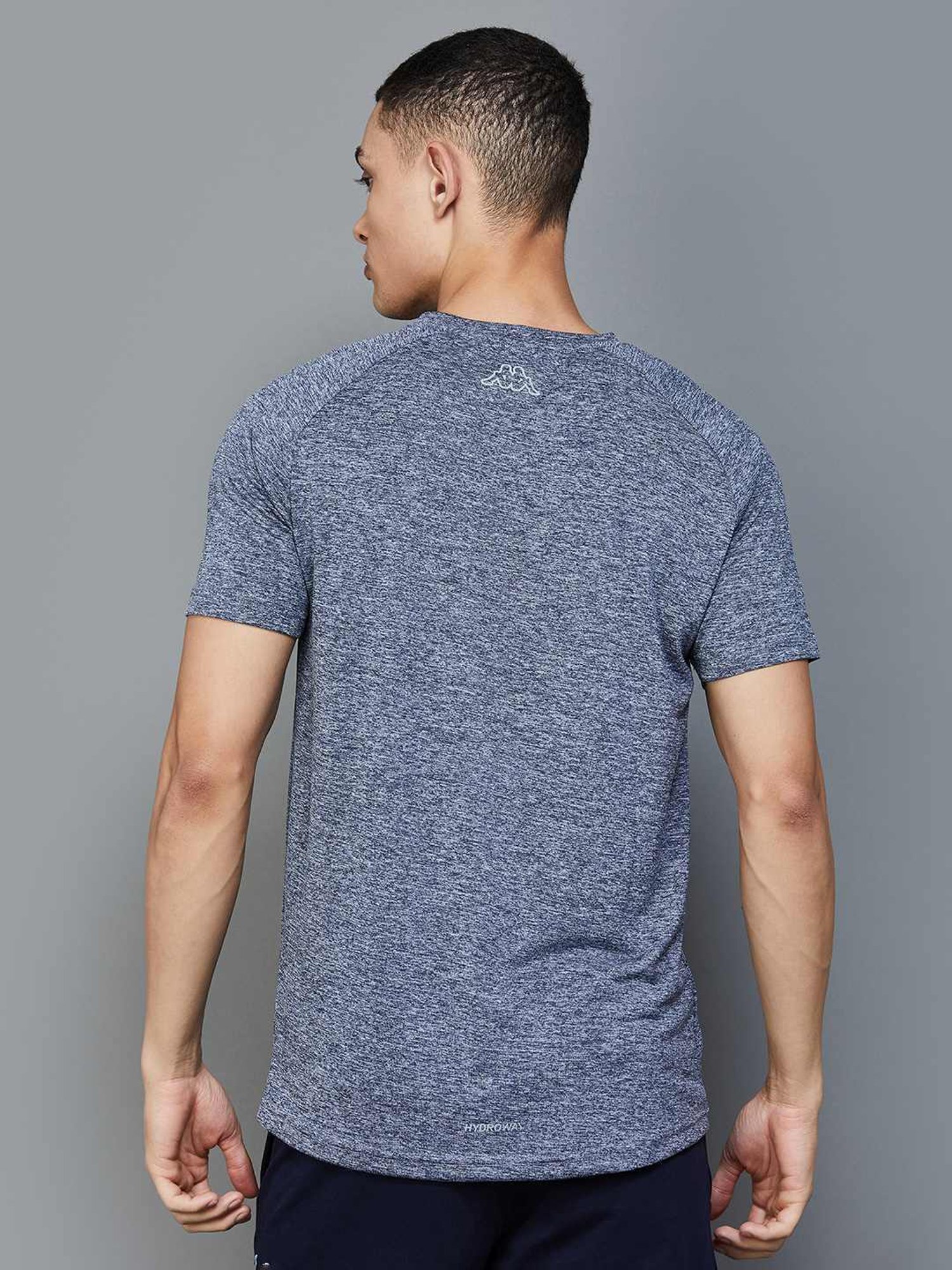 KAPPA Light Navy Regular Fit Printed T-Shirt