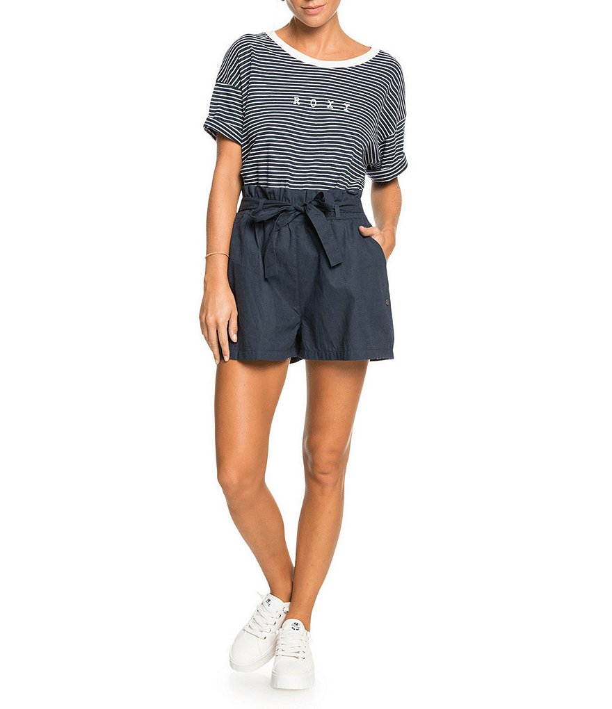 Roxy Be My Darling Paperbag-Waist Solid Shorts