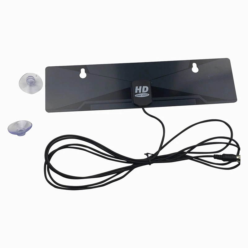 Digital Indoor TV Antenna 1080P HDTV HD VHF UHF FM Flat Box Ready High Gain