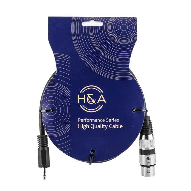 H&A 3-Pin XLR Female to 3.5mm Stereo Mini-Plug Cable 6' #XSM-FM-6