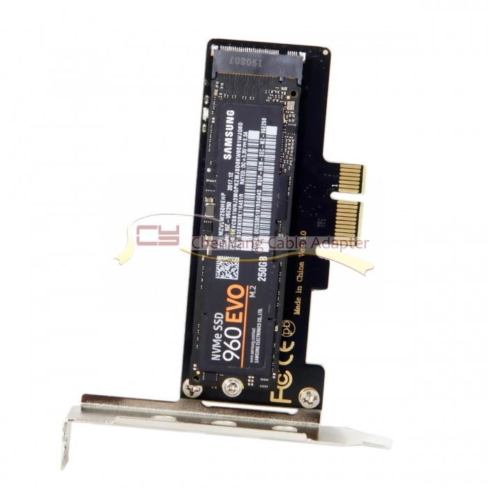 CY Low Profile PCI-E 3.0 x4 Lane to M.2 NGFF M-Key SSD Nvme AHCI PCI Express Adapter Card