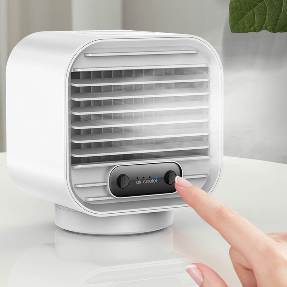 Summer Fan USB Rechargeable Spray Humidification Air Humidifier-White