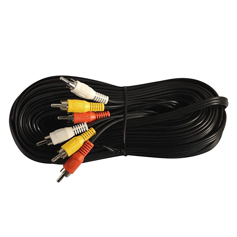 Cable Store 50 Foot RCA AudioVideo Cable 3 Male To 3 Male