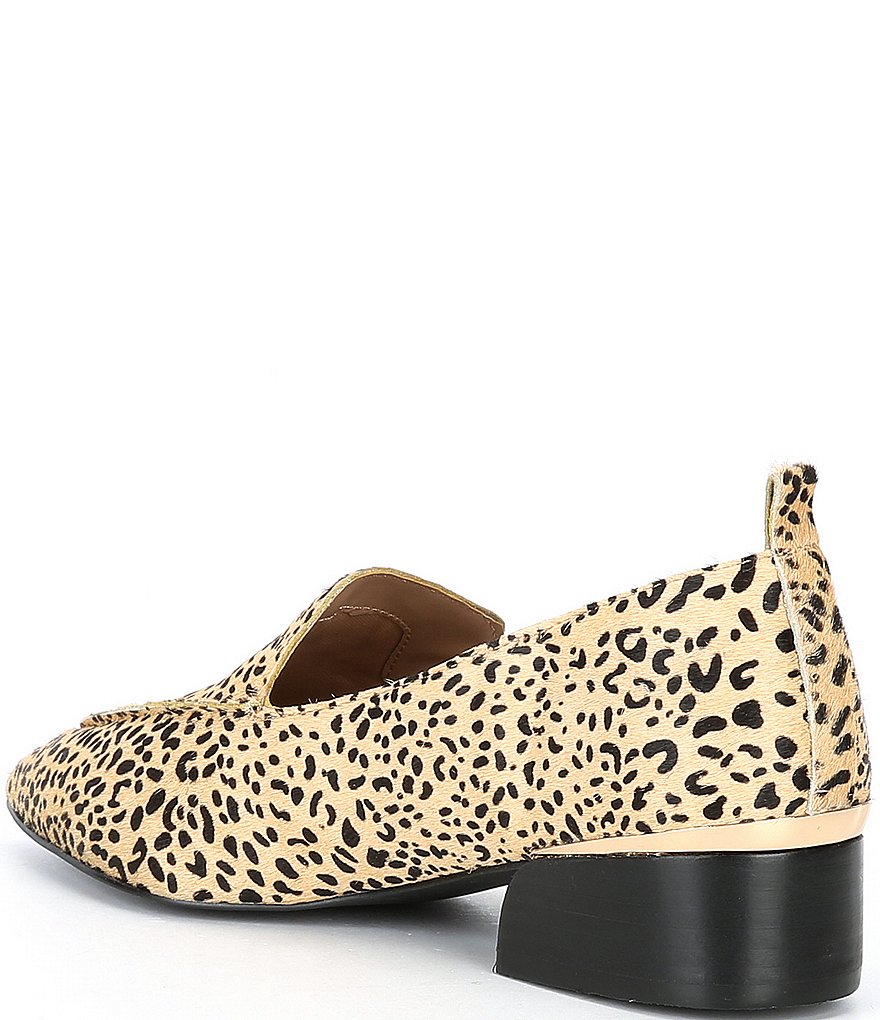 DKNY Eli Leather Logo Hardware Strap Loafers