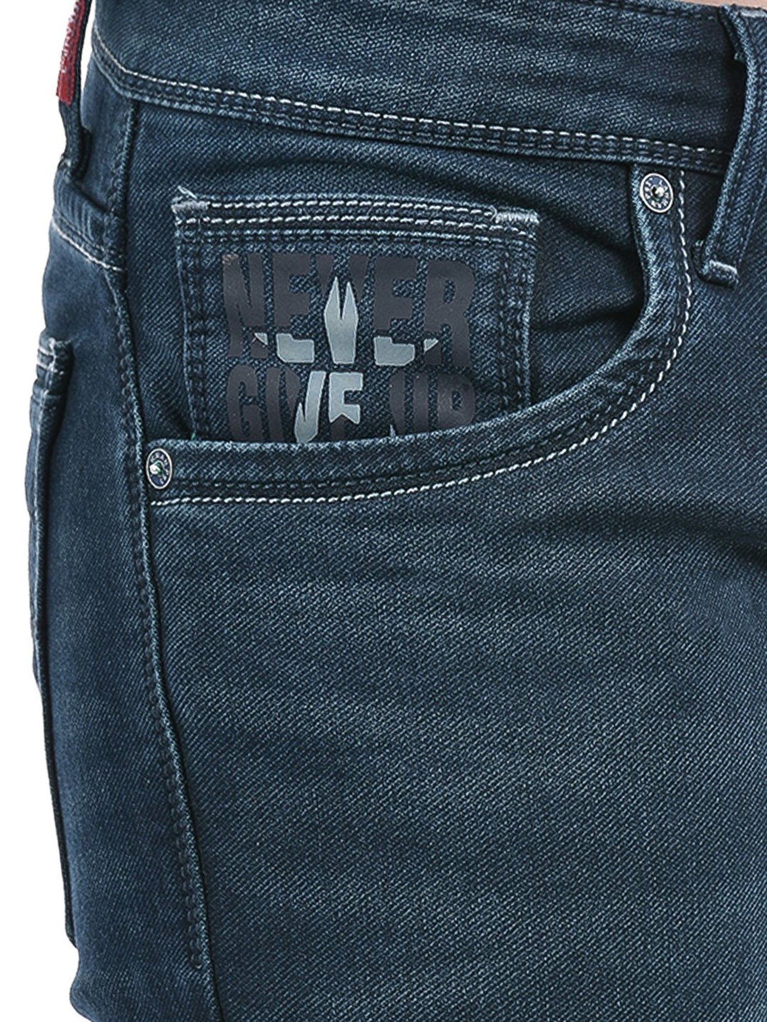 Lawman Pg3 Dark Blue Slim Fit Lightly Washed Jeans