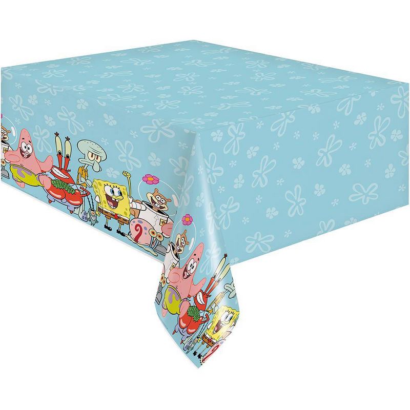 SpongeBob SquarePants 84" Reusable Table Cover Turquoise