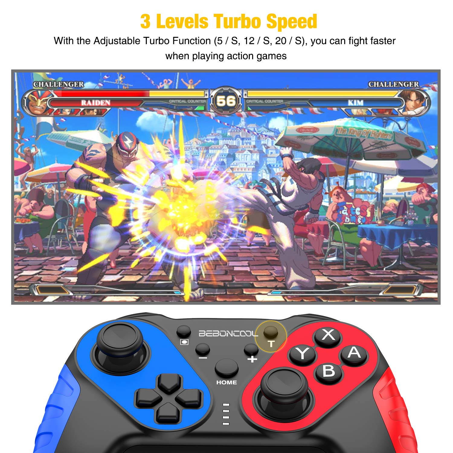 Wireless Switch Pro Controller for Nintendo Switch/Switch Lite,Switch Remote Control Gamepad Joypad for Nintendo Switch Console,Switch Joystick Controller with Turbo,Motion Control and Vibration