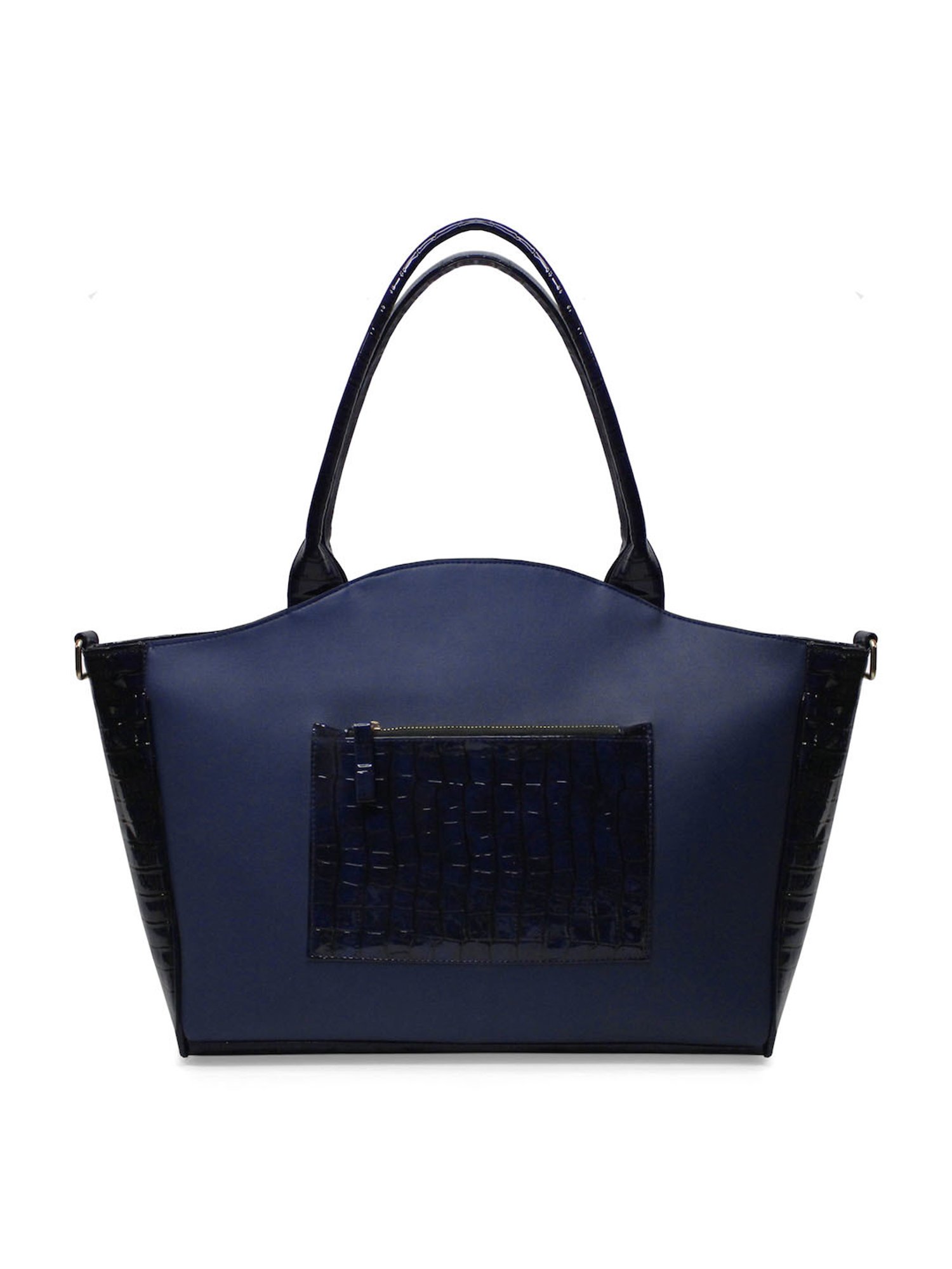 Modern Myth Blue Textured Medium Office Tote Bag