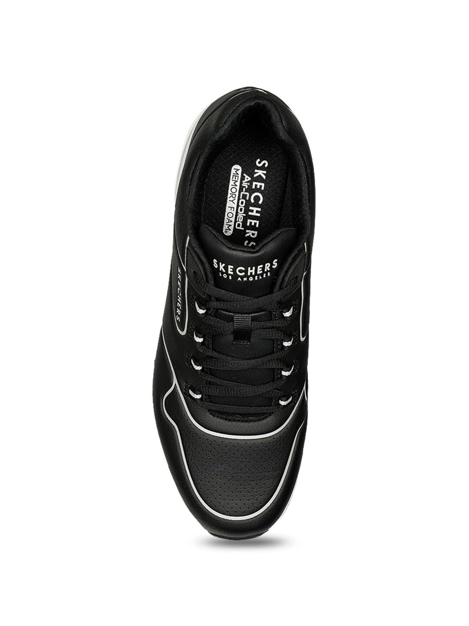 Skechers Men's UNO 2 Black White Casual Lace Up Shoe