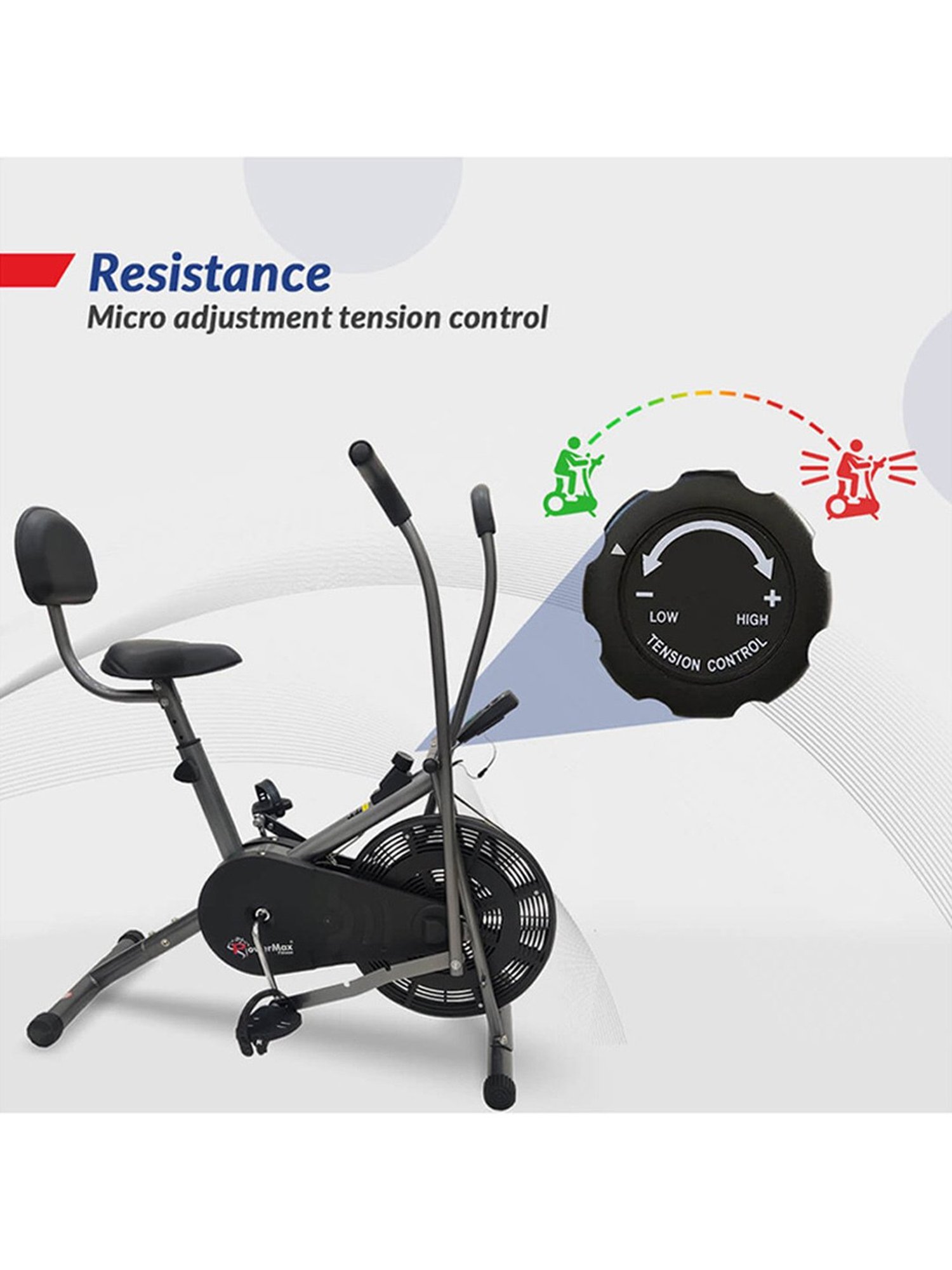 PowerMax Fitness BU-201 Upright Bike (Black)