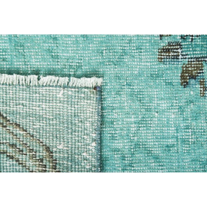 6'8"x10'5" Vintage One-of-a-Kind Gottliebe Rug Turquoise Blue - Revival Rugs