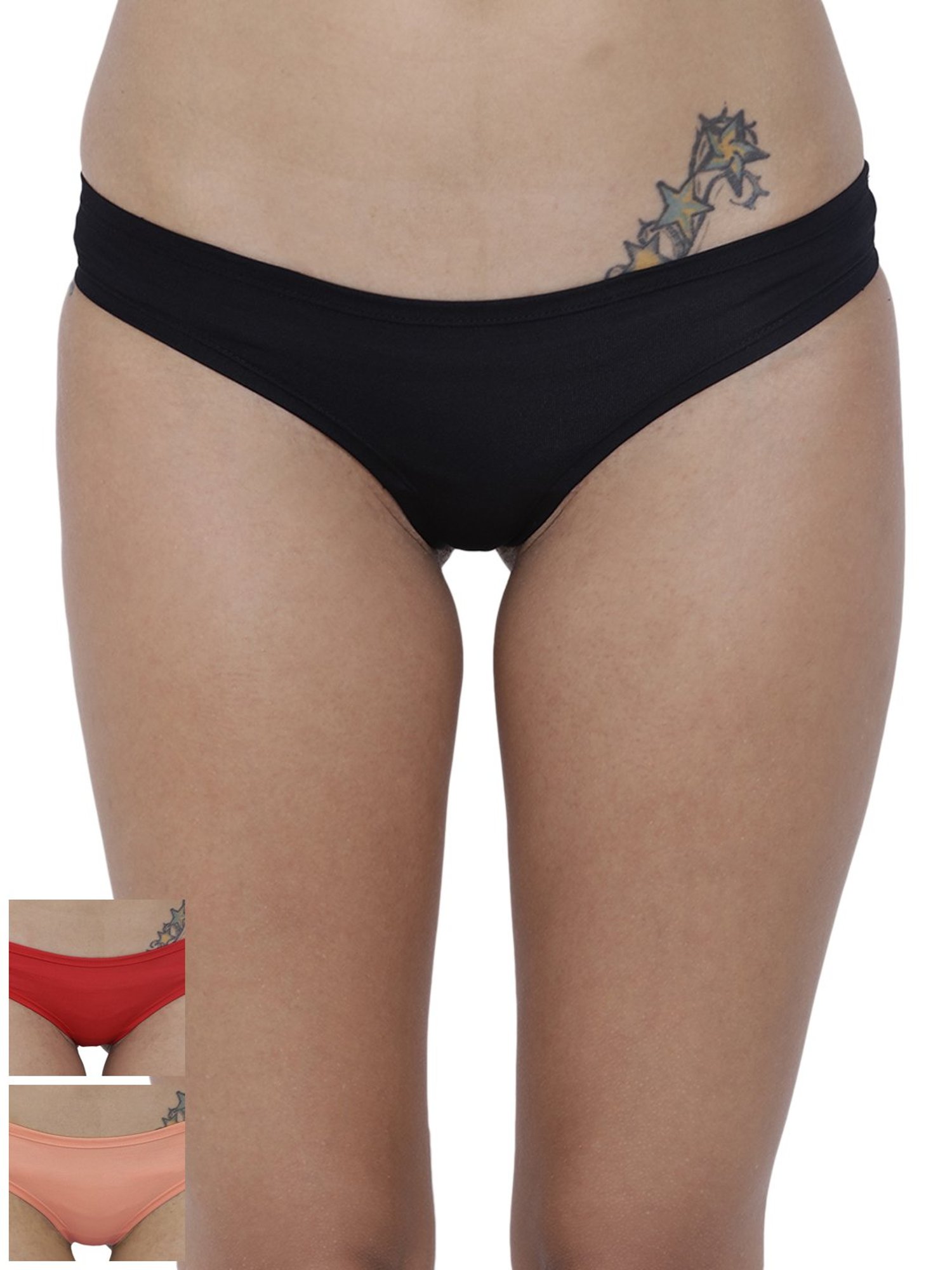 BASIICS by La Intimo Multicolor Bikini Panty ( Pack Of 3 )