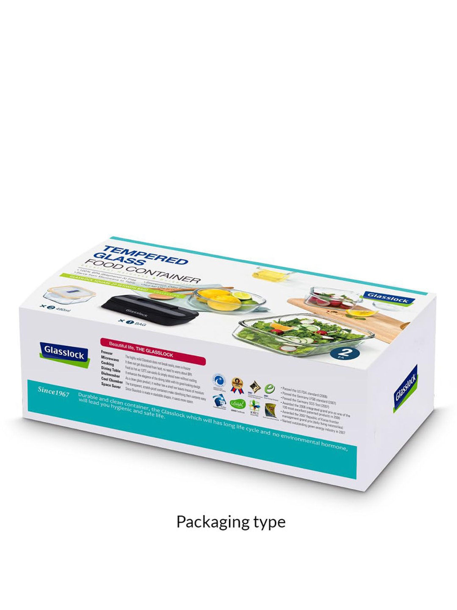 Glasslock Transparent Glass 490 ml Jars and Container