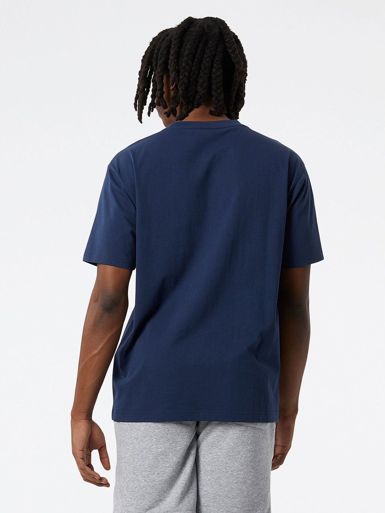 New Balance Navy Regular Fit Printed Crew T-Shirt